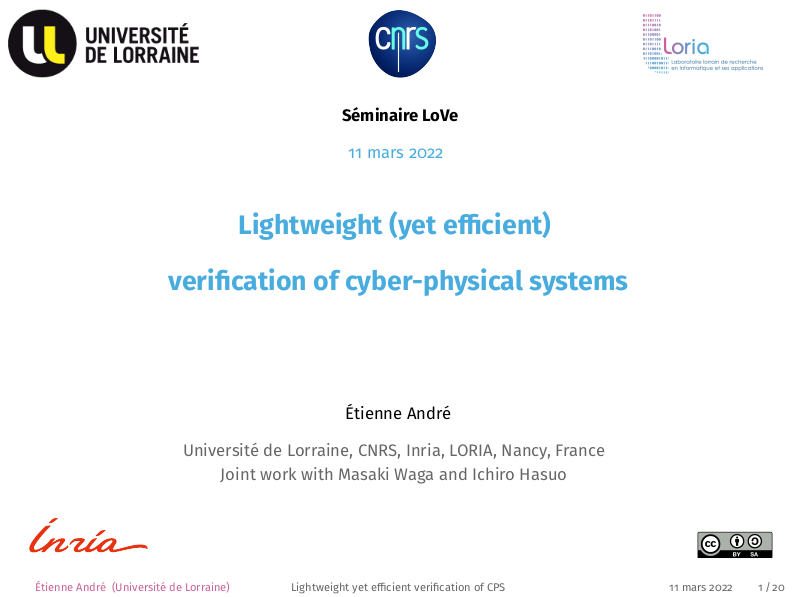 Lightweight (yet efficient) verification of cyber-physical systems